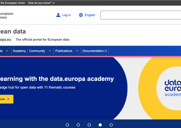 data.europa.eu homepage screenshot