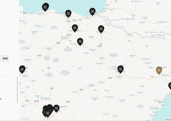 Nespresso Storelocator on Spain.