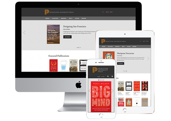 The Princeton homepage shown on various devices.