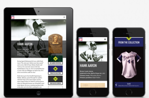 National Baseball Hall of Fame and Museum website on tablet and mobile phones