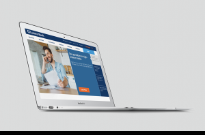 image of Eastern Bank homepage displayed on a laptop screen 