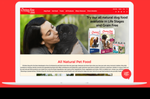 Pet Food Site Homepage Screenshot