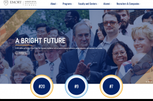 Homepage for Emory Goizueta Business School
