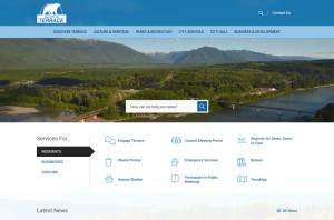 Screenshot of terrace.ca homepage. 