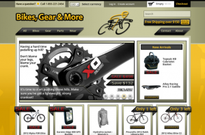 The Bikes, Gear & More Home Page.