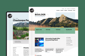 Screenshot of City of Boulder website homepage