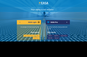 home page of the EASA website