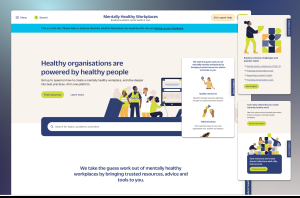 Screenshot of Mentally Healthy Workplaces platform homepage