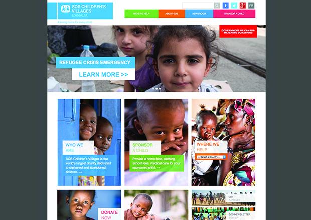 SOS Children's Villages Canada Drupal Homepage