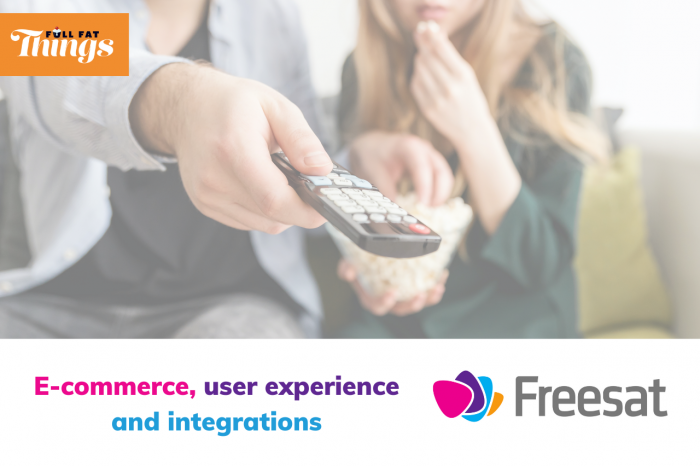 Full Fat Things, Freesat case study logo, E-commerce, user experience and integrations