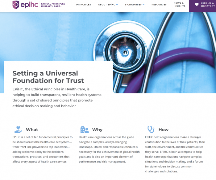 EPiHC: Ethical Principles in Health Care