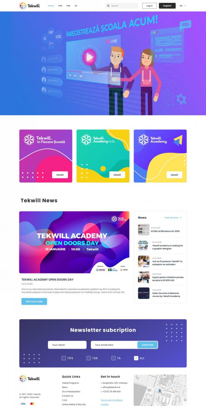 Tekwill.online - Innovative e-Learning platform usign Opigno LMS to bring digital education experience to every pupil in Moldova