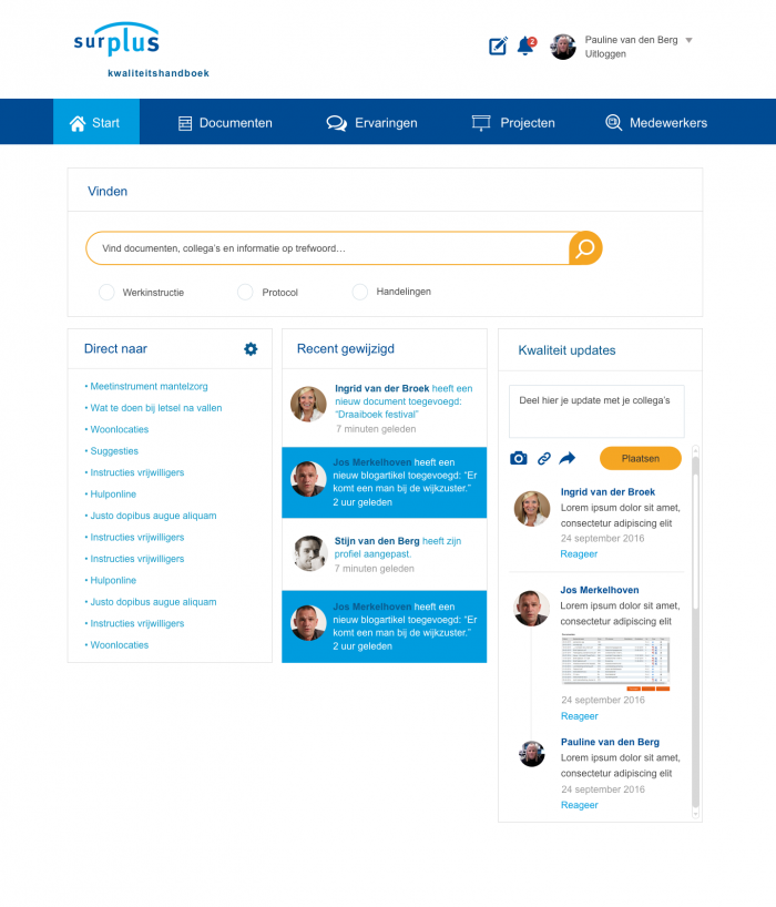 Surplus - interactive quality manual