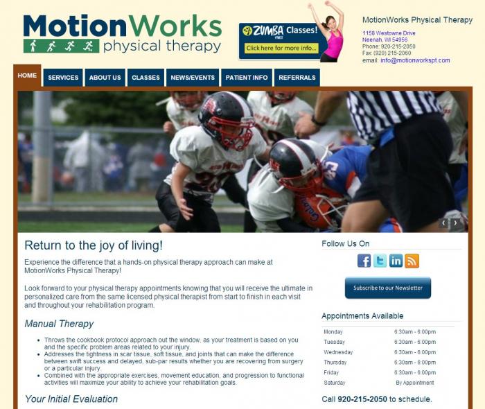 MotionWorks Physical Therapy Website