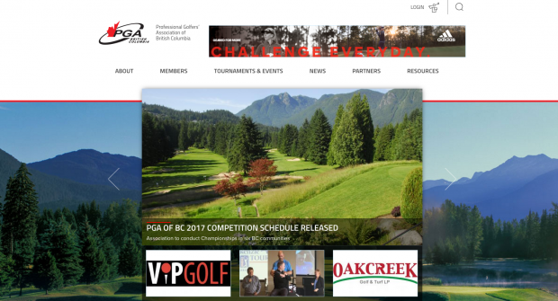 PGA of BC homepage