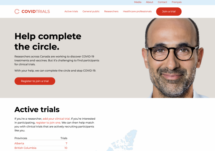 COVID-19 Clinical Trials Canada