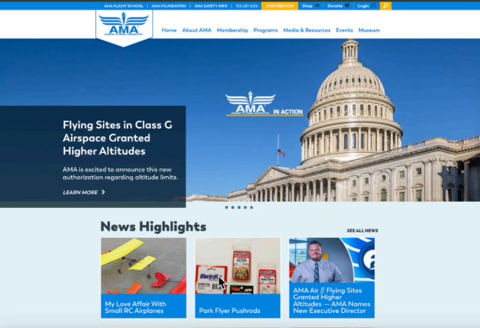 Academy of Model Aeronautics (AMA) – AWS Migration with DevPanel