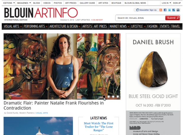 Artinfo.com frontpage screenshot