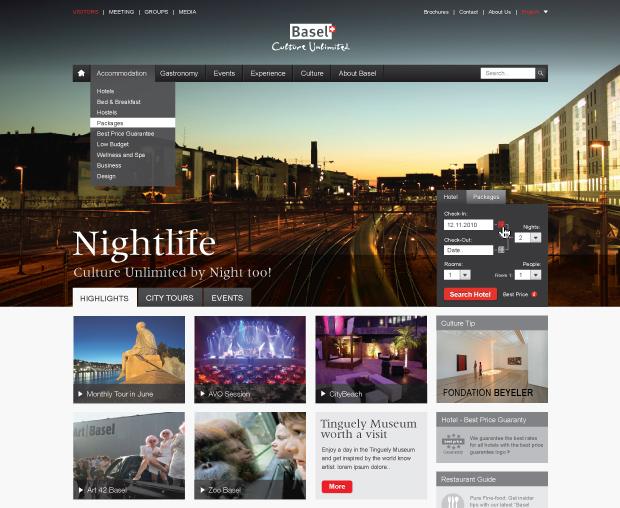 Basel Tourism Homepage