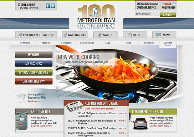 Metropolitan Utilities District Website