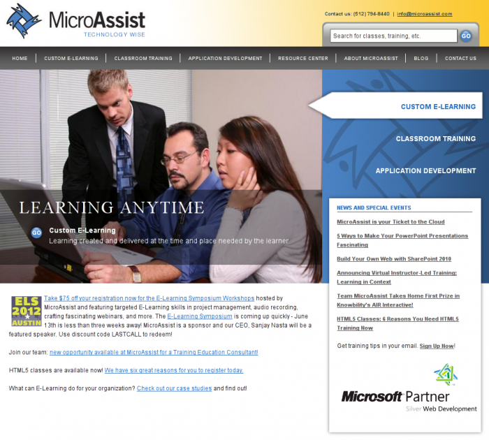 MicroAssist Website - Home Page