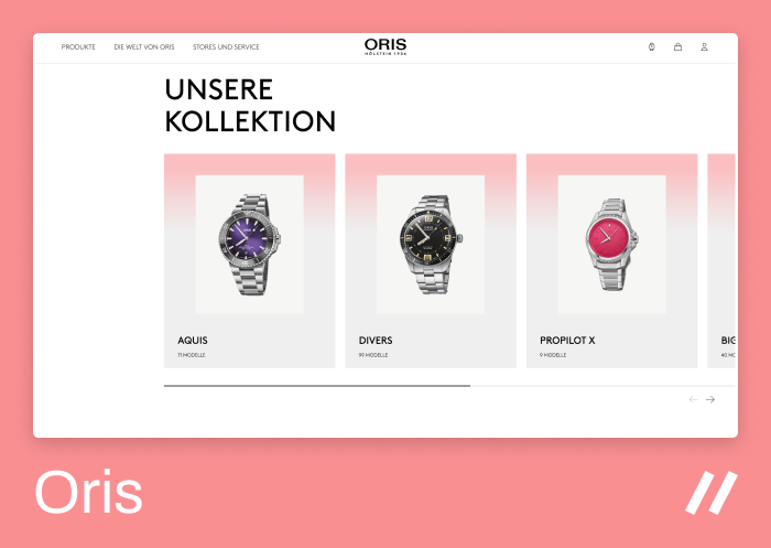 A new website for Swiss watchmaker Oris