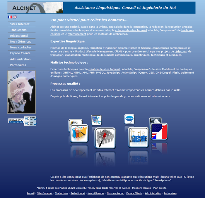 Home page of Alcinet website