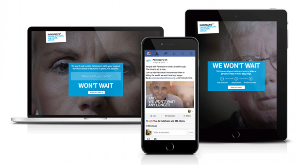 Parkinson's UK, We Won't Wait home page