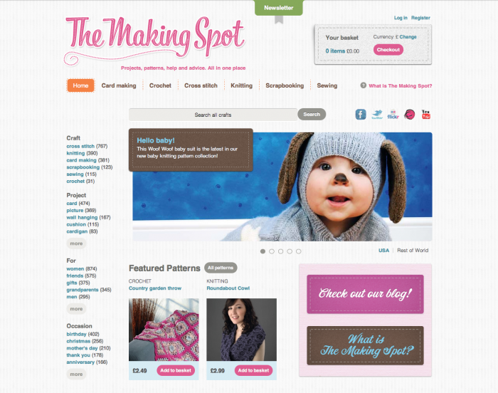 The Making Spot Homepage Screenshot