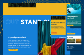 A screenshot of the Bond University website homepage