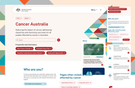Cancer Australia website developed by PreviousNext
