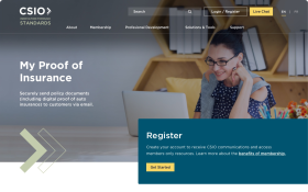 screenshot of CSIO website homepage