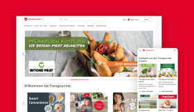 Screenshot of the Transgourmet website homepage