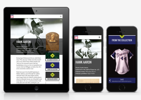 National Baseball Hall of Fame and Museum website on tablet and mobile phones