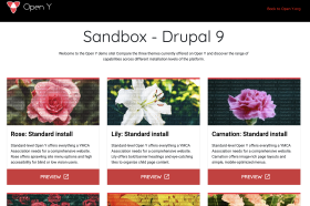 Open Y Drupal 9 sandboxes