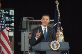 President Obama at podium