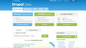 Drupal Job Board homepage 