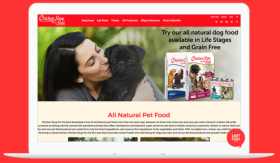 Pet Food Site Homepage Screenshot