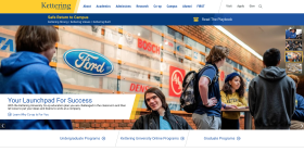 New Drupal homepage for Kettering University 