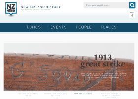 The NZ History website homepage