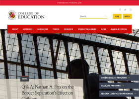 UMD College of Education home page