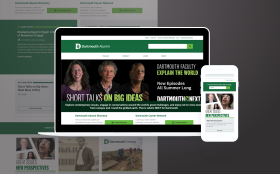 Dartmouth College Alumni website homepage