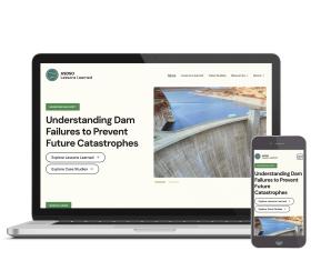 damfailures website on a laptop screen and a mobile device screen