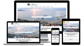 screenshot of the City website homepage across multiple devices