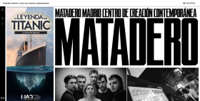 Screenshot of Matadero's website homepage, one of the most important cultural facilities in Madrid