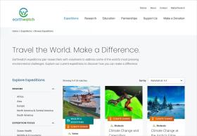 The Earthwatch browse expeditions design