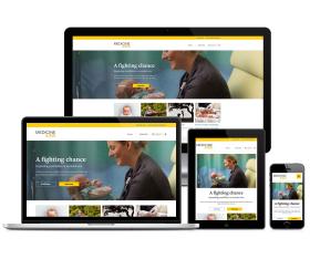 screenshot of the Medicine Iowa website homepage across multiple screens