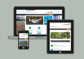 NHS Brighton and Hove homepages on multiple devices