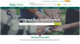 WEA website in desktop view