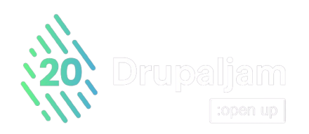 Logo Drupaljam open up for dark background
